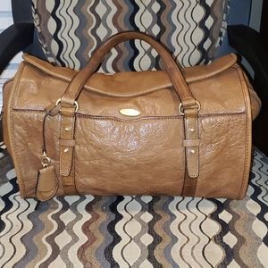 100% leather TAHARI duffel bag Purse. Tote. EUC